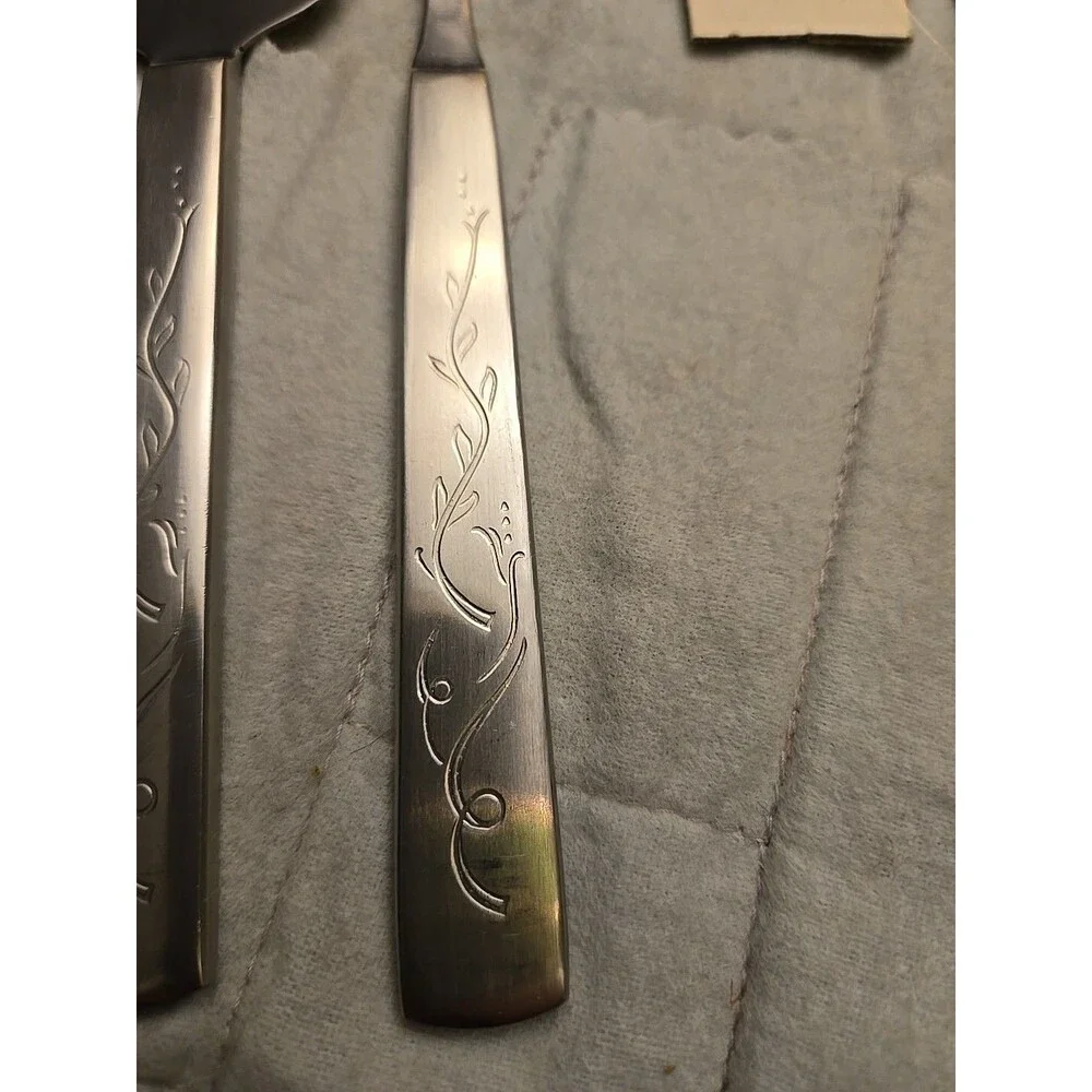 Lantama Italy Mid-Century Stainless Serving Utensil Lot & Sheath, Vintage